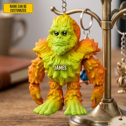 Personalized Cute Sasquatch Keychain