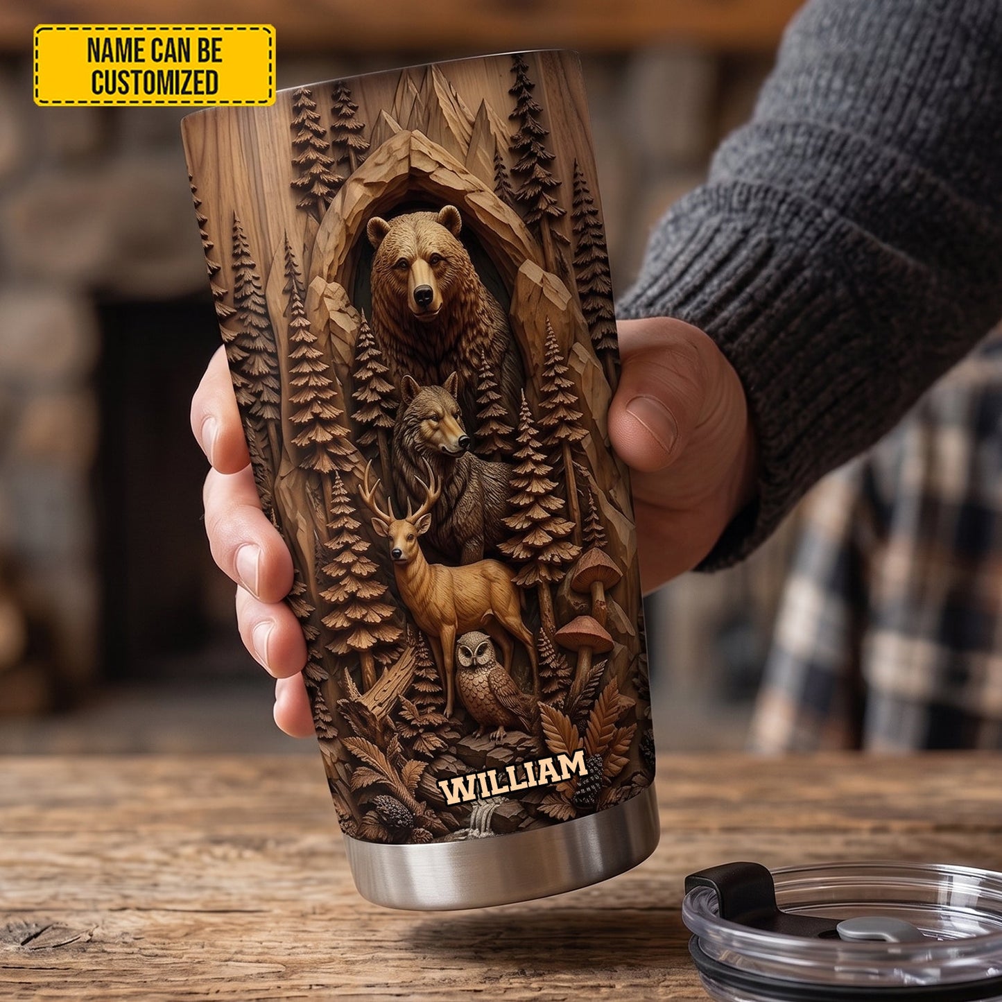 Woodland Legends – Personalized Wildlife Tumbler