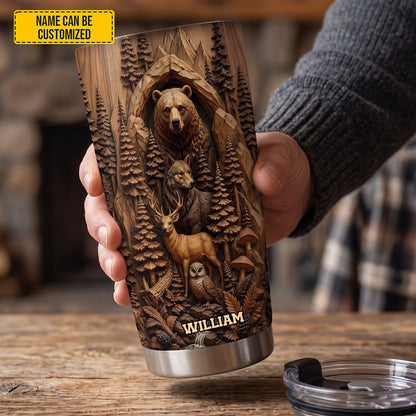 Woodland Legends – Personalized Wildlife Tumbler