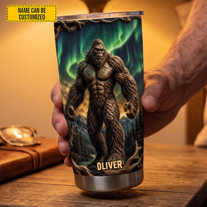 Northern Lights Sasquatch – Personalized Tumbler