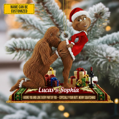Bigfoot Couple Ornament – Personalized Funny Christmas Gift