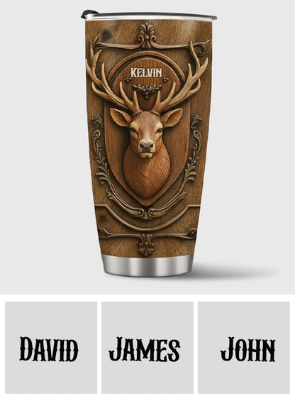Rustic Deer Crest – Personalized Hunting Tumbler