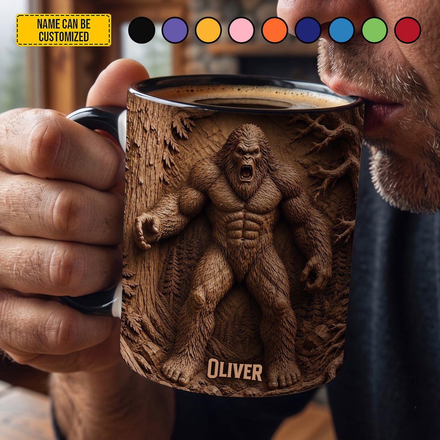 Forest Guardian – Personalized Bigfoot Accent Mug