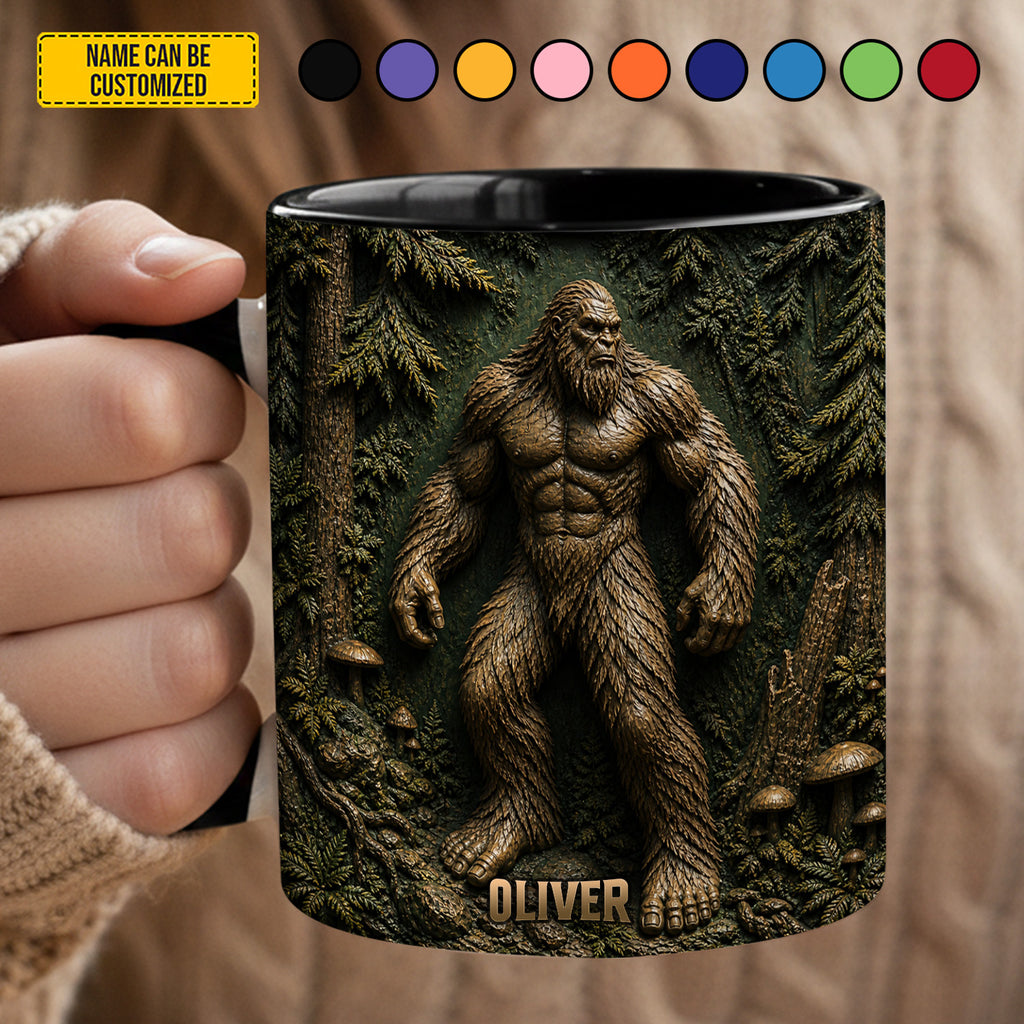 Personalized Bigfoot Accent Mug