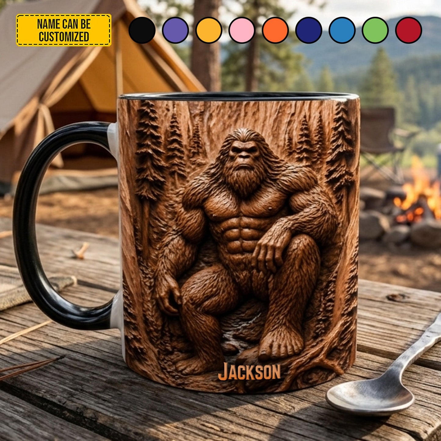 Woodland Titan – Personalized Bigfoot Accent Mug