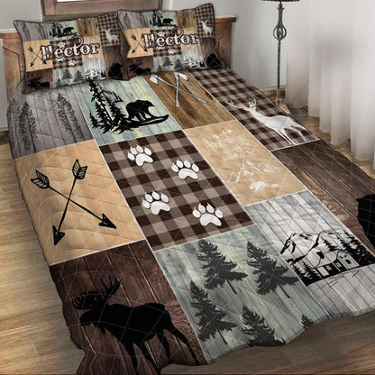 Rustic Woodland Hunter – Personalized Quilt Bedding Set