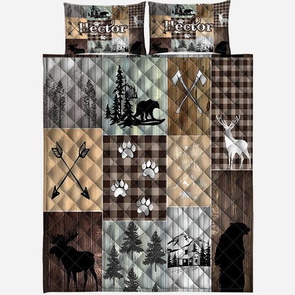 Rustic Woodland Hunter – Personalized Quilt Bedding Set