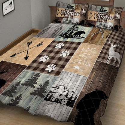 Rustic Woodland Hunter – Personalized Quilt Bedding Set