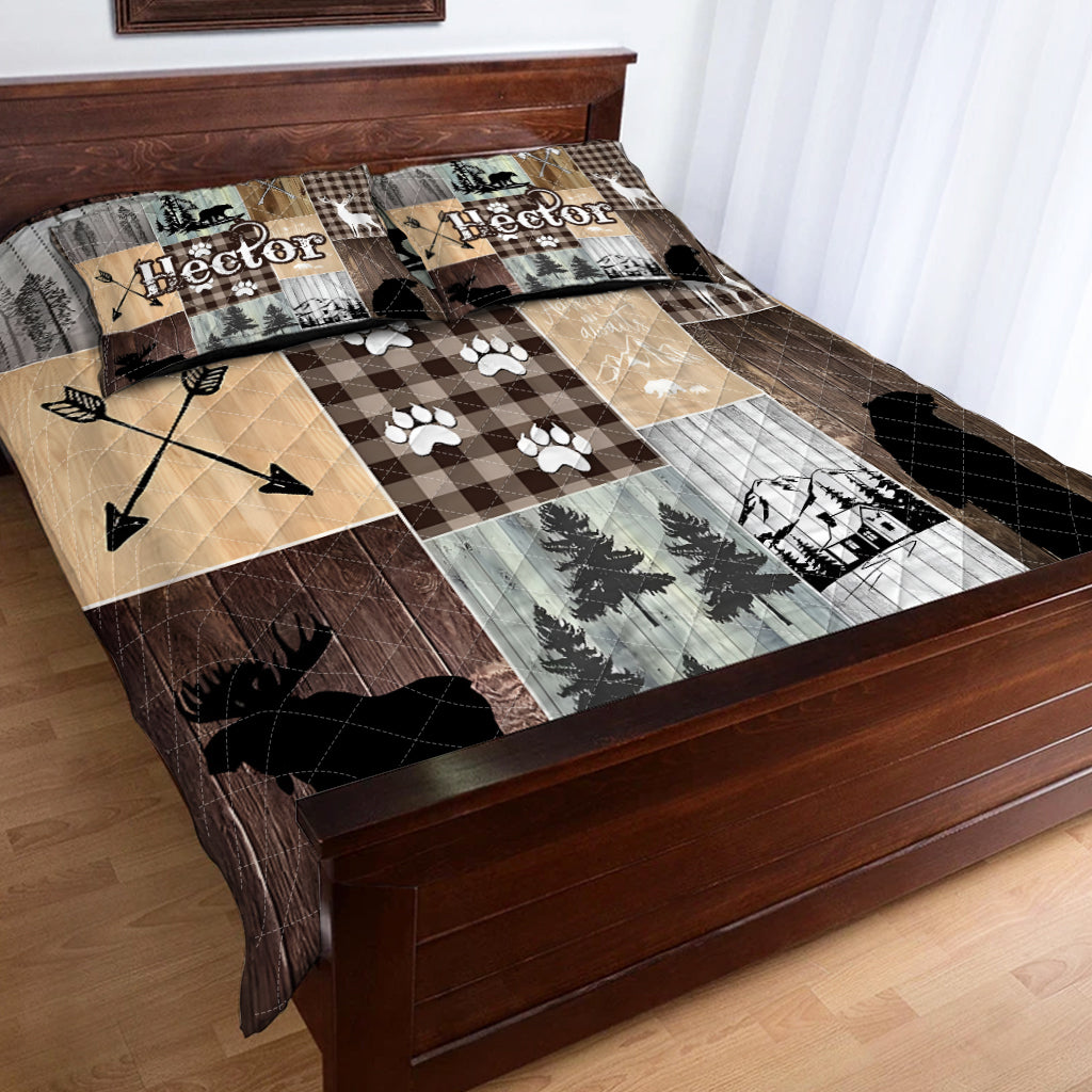 Rustic Woodland Hunter – Personalized Quilt Bedding Set