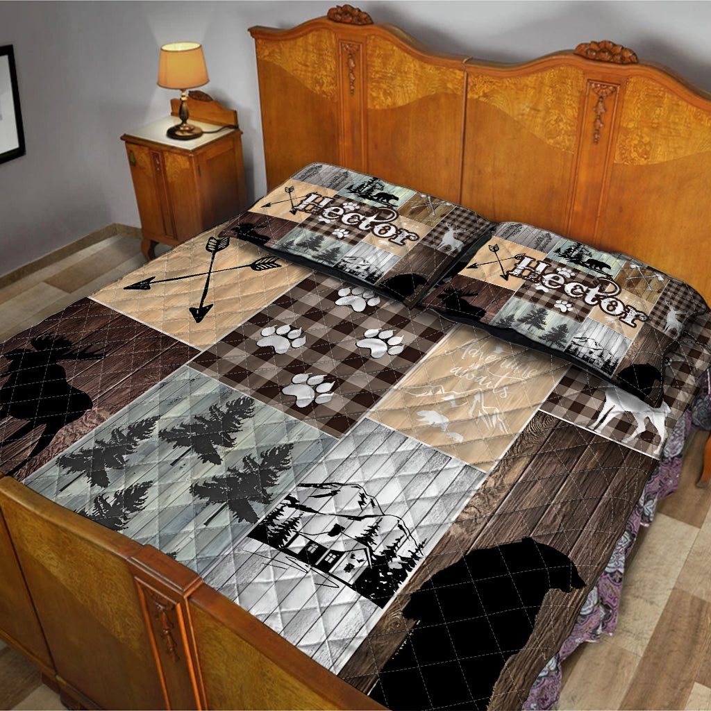 Rustic Woodland Hunter – Personalized Quilt Bedding Set