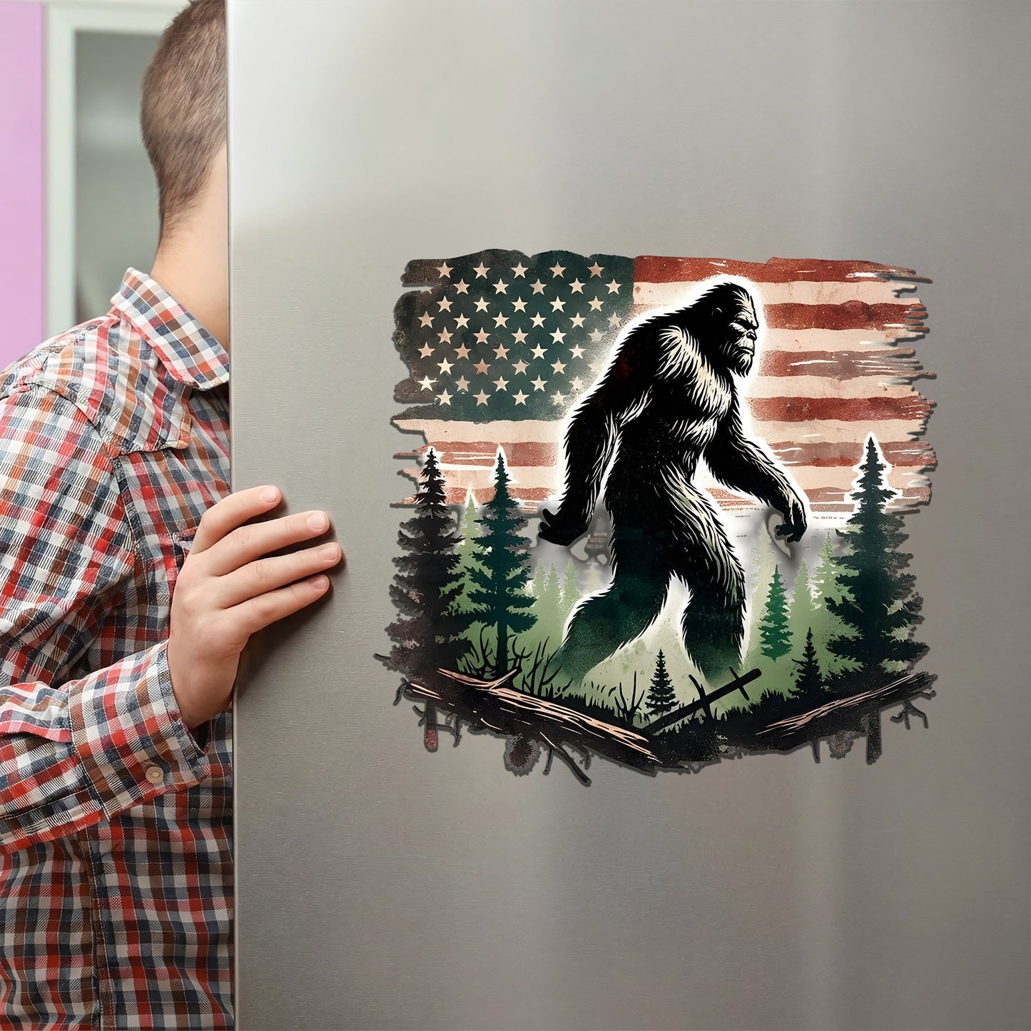 Forest Patriot – Bigfoot Magnet