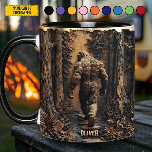 Backwoods Wanderer – Personalized Bigfoot Accent Mug
