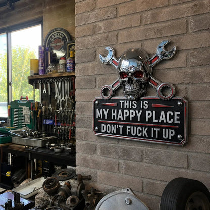This Is My Happy Place Garage Metal Sign