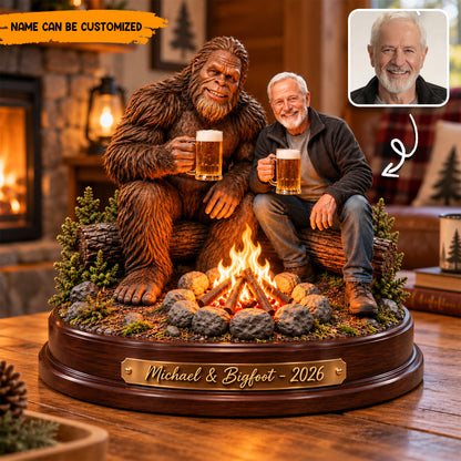 Bigfoot Best Friend – Personalized Bigfoot Camping Acrylic Plaque