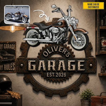 My Ride My Pride – Personalized Photo Motorcycle Metal Sign