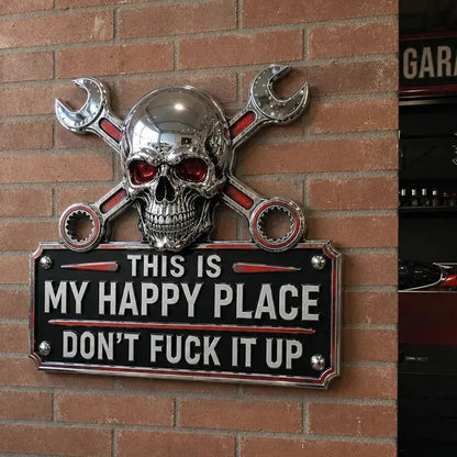 This Is My Happy Place Garage Metal Sign