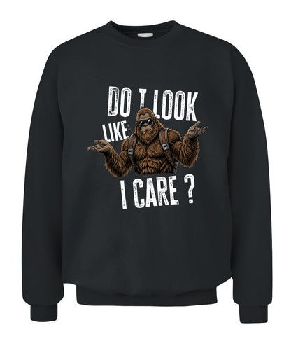 Do I Look Like I Care? – Funny Unbothered Bigfoot Shirt