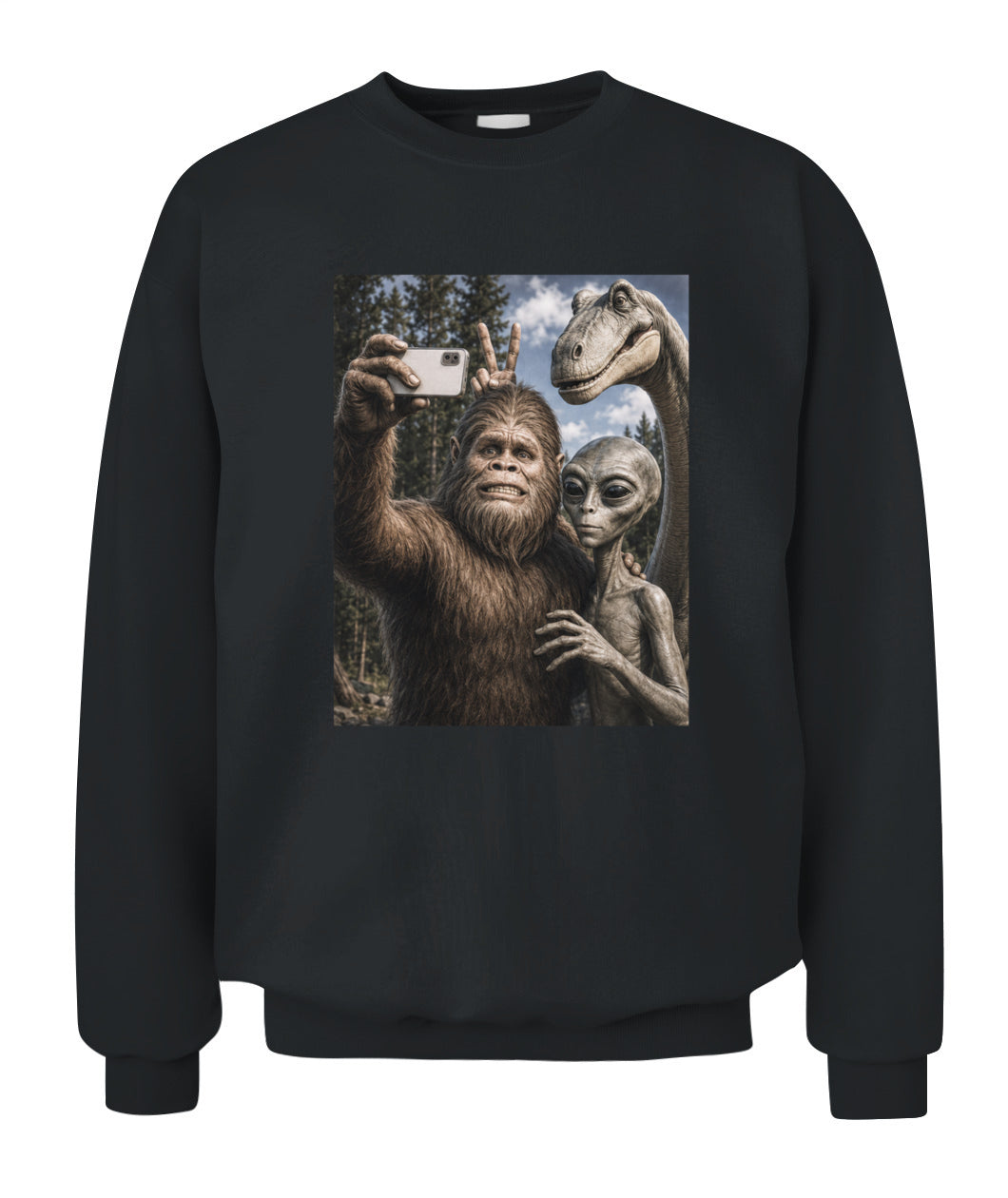 Legendary Creatures Selfie – Retro Outdoor Humor Tee