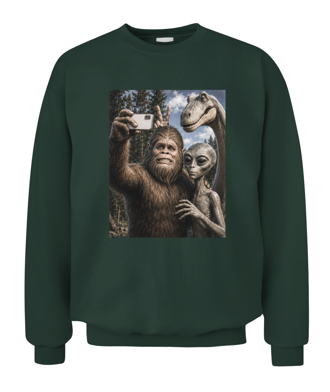 Legendary Creatures Selfie – Retro Outdoor Humor Tee