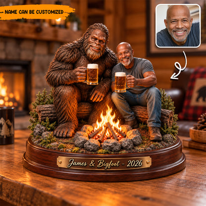 Bigfoot Best Friend – Personalized Bigfoot Camping Acrylic Plaque