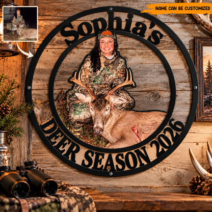 First Harvest Memories – Personalized Hunting Photo Metal Sign