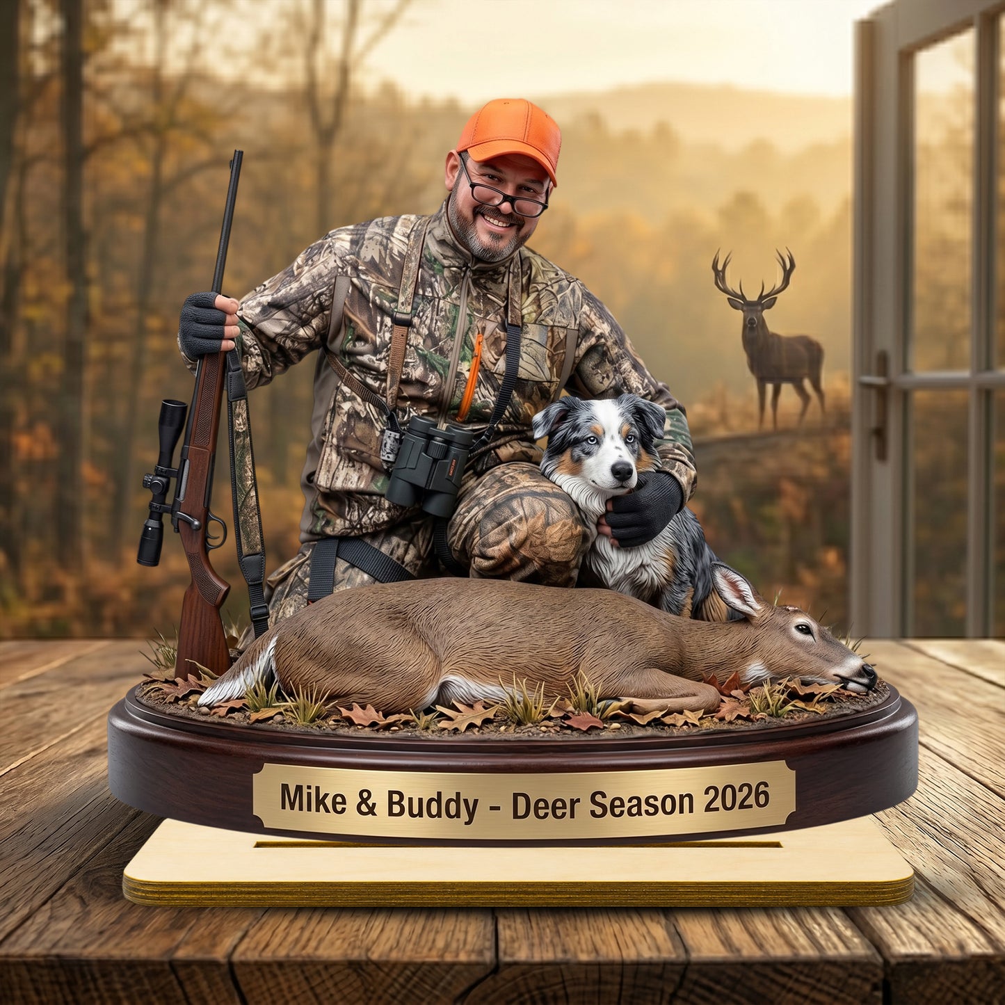 "Capture the Hunt" – Personalized Wooden Plaque