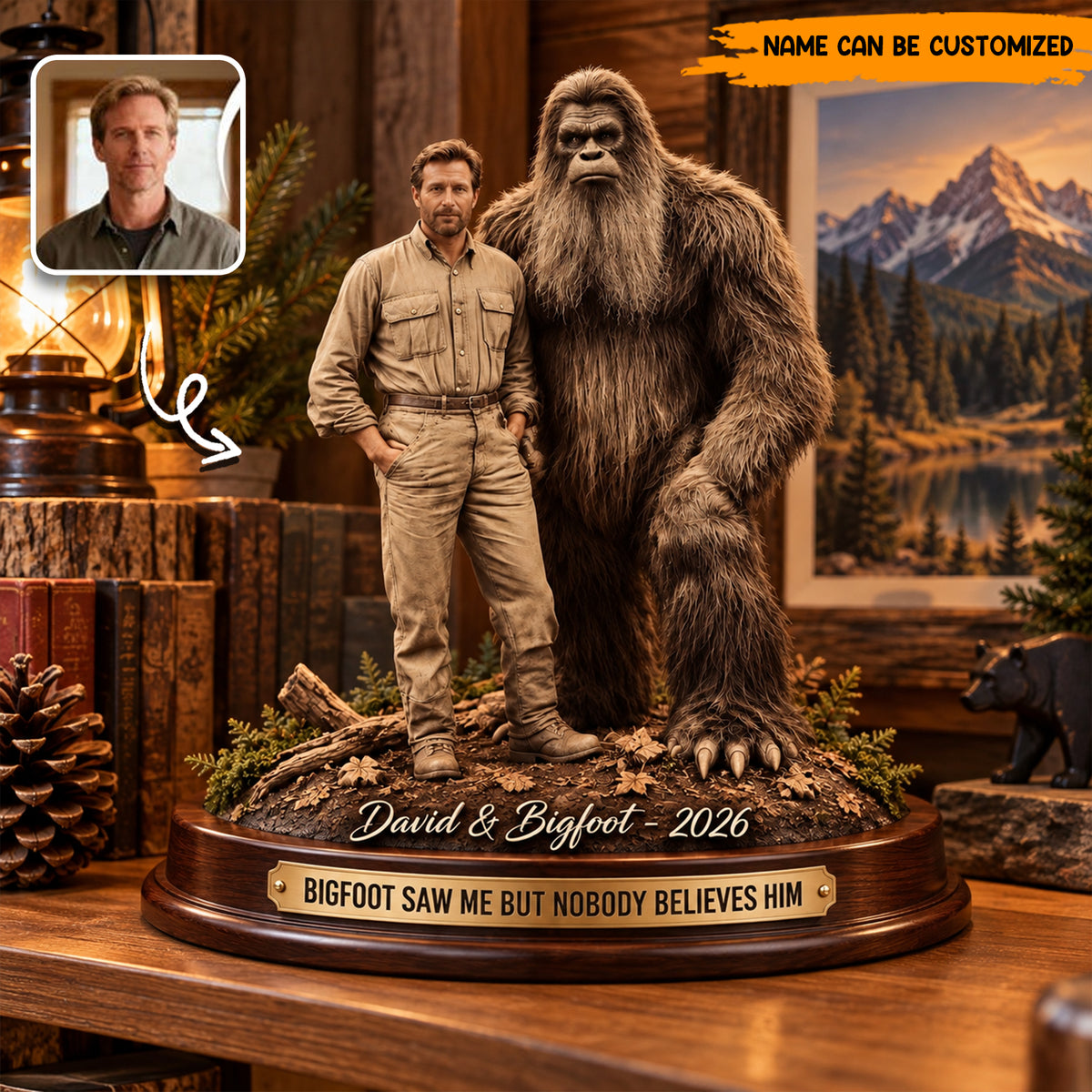 Bigfoot Saw Me – Personalized Photo Acrylic Plaque Table Decor