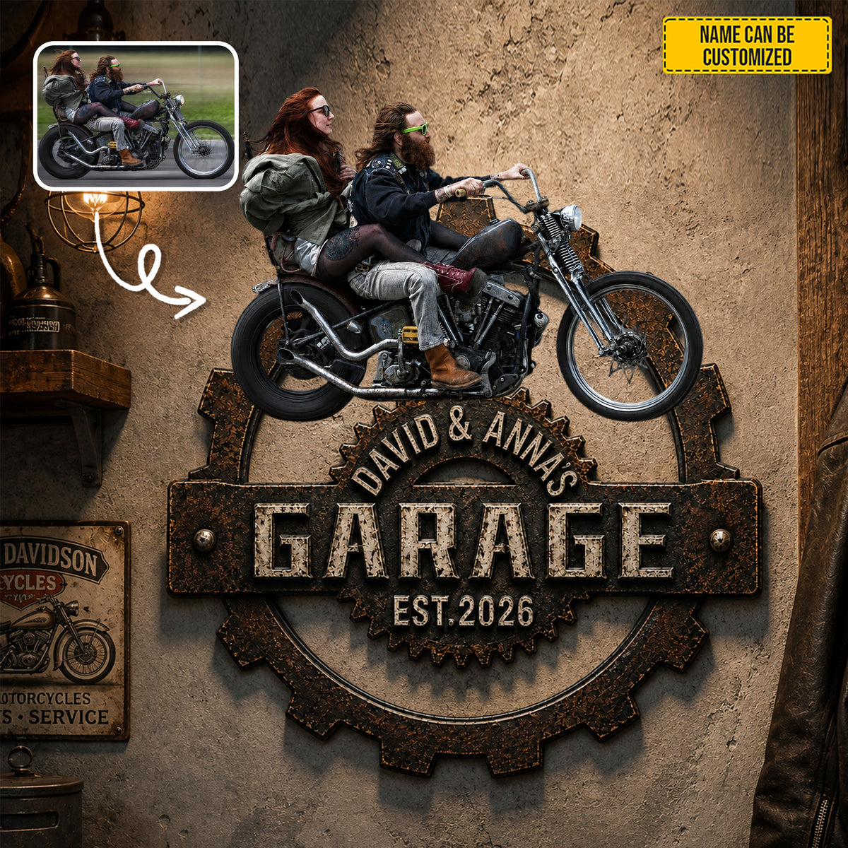 My Ride My Pride – Personalized Photo Motorcycle Metal Sign