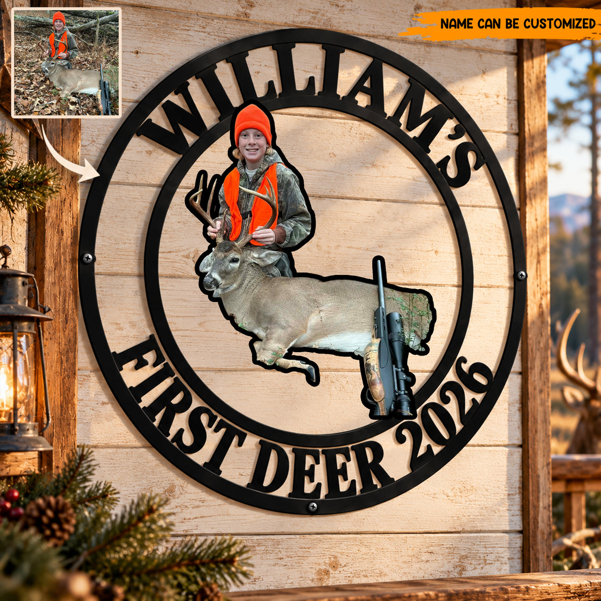 First Harvest Memories – Personalized Hunting Photo Metal Sign