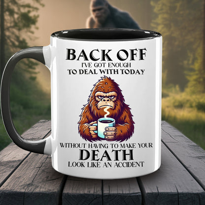 Personalized Bigfoot Legend In Trees Accent Mug