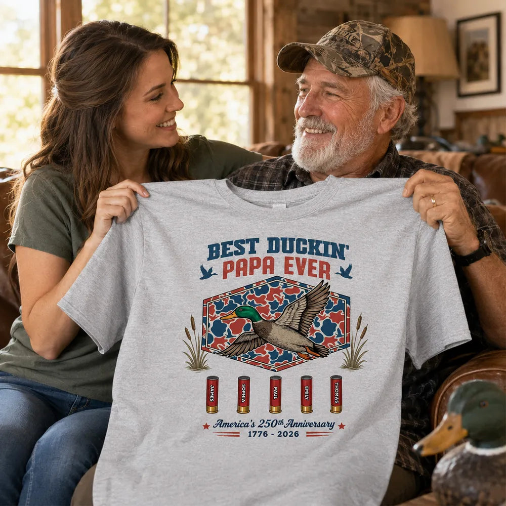Best Duckin' Papa Ever – Personalized Hunting Shirt
