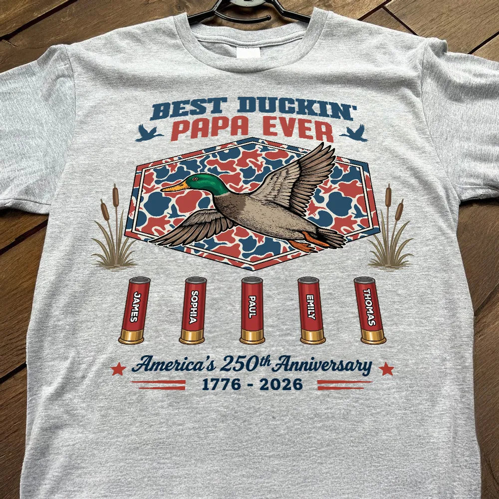 Best Duckin' Papa Ever – Personalized Hunting Shirt