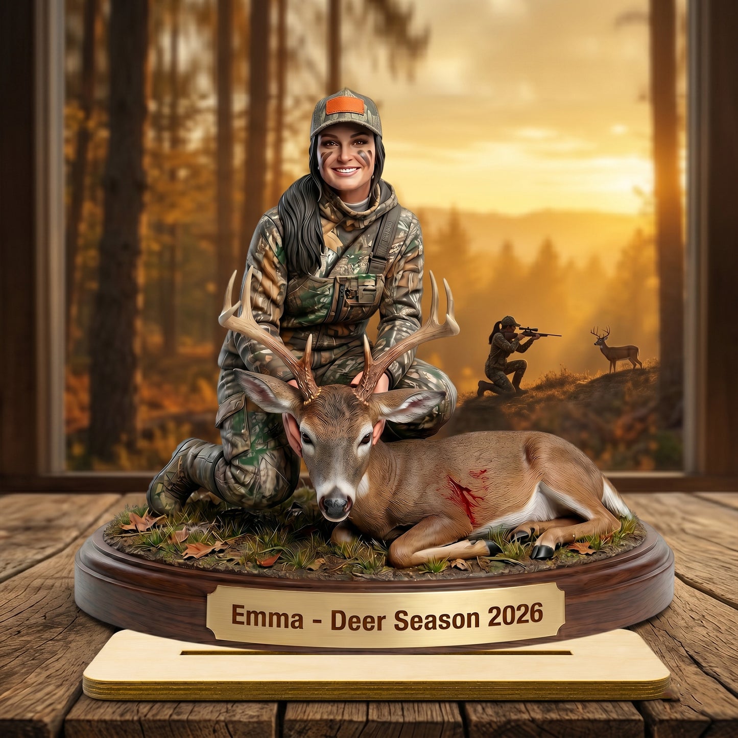 "Capture the Hunt" – Personalized Wooden Plaque