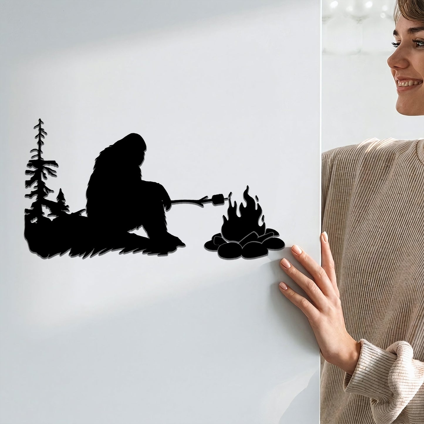 Bigfoot Campfire Magnet