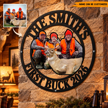 First Harvest Memories – Personalized Hunting Photo Metal Sign