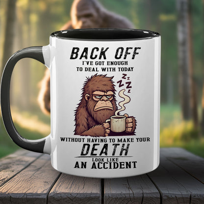 Personalized Bigfoot Legend In Trees Accent Mug