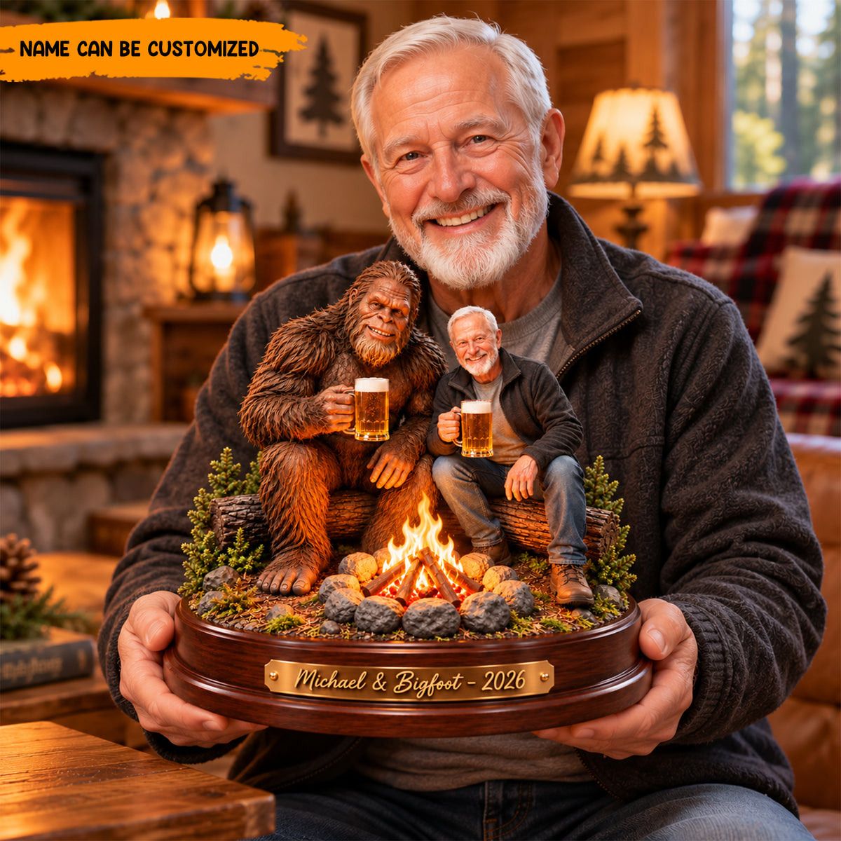 Bigfoot Best Friend – Personalized Bigfoot Camping Acrylic Plaque