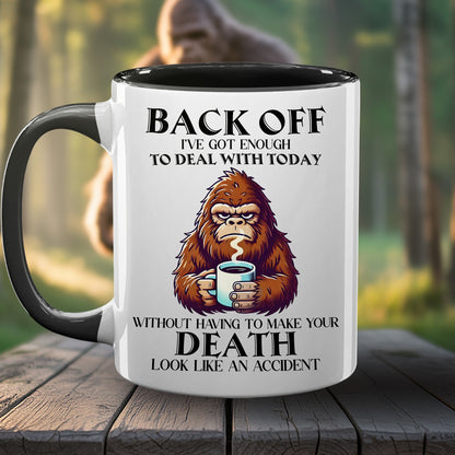 Personalized Bigfoot Legend In Trees Accent Mug