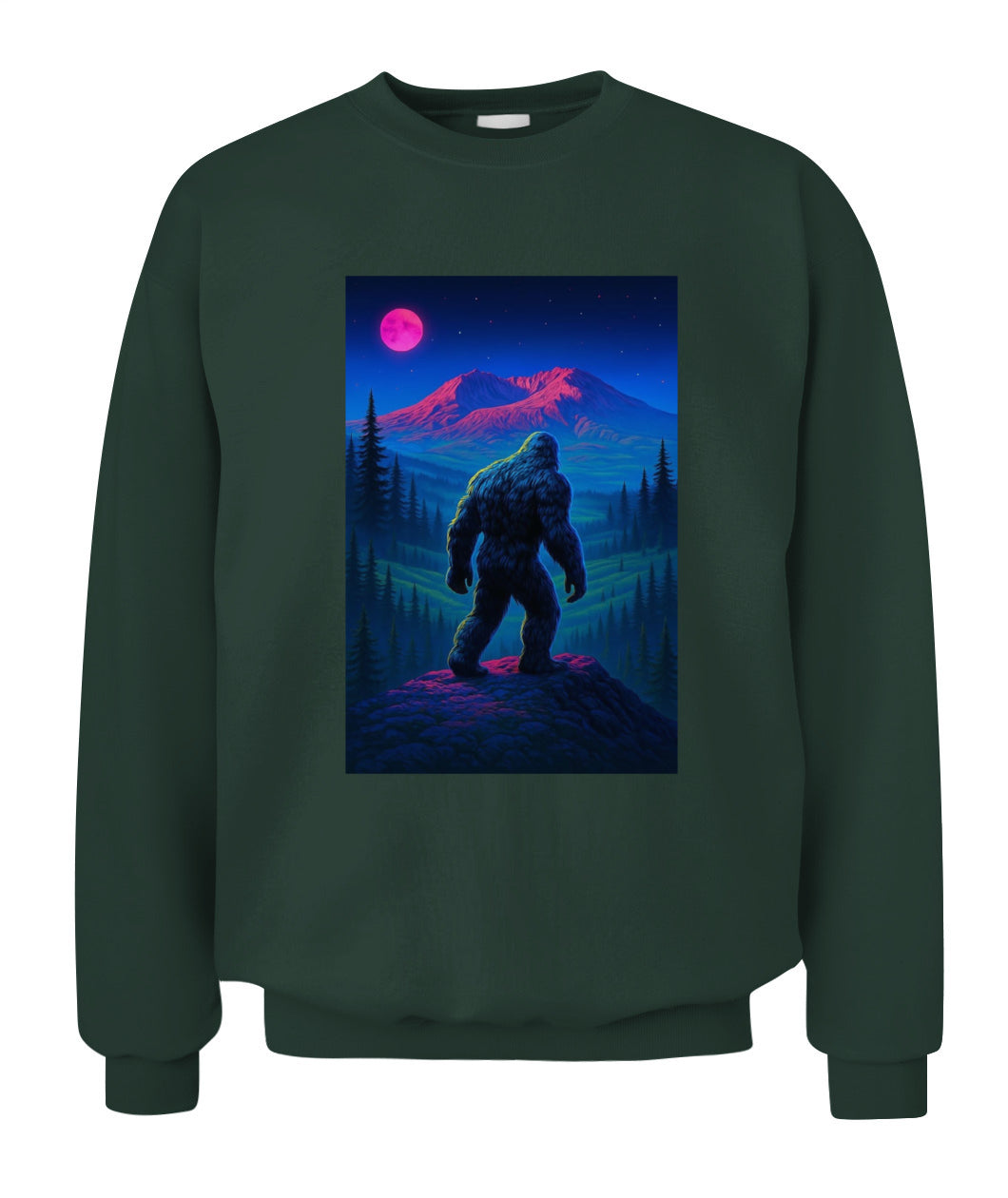 Midnight Wanderer – Retro Neon Bigfoot Shirt