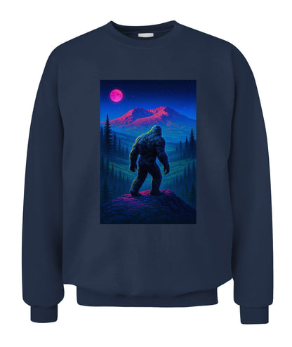 Midnight Wanderer – Retro Neon Bigfoot Shirt