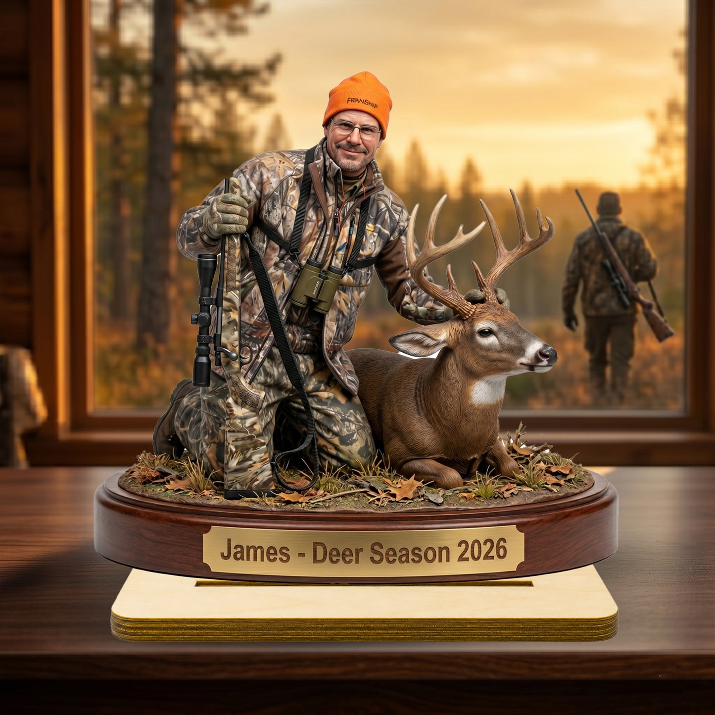 "Capture the Hunt" – Personalized Wooden Plaque