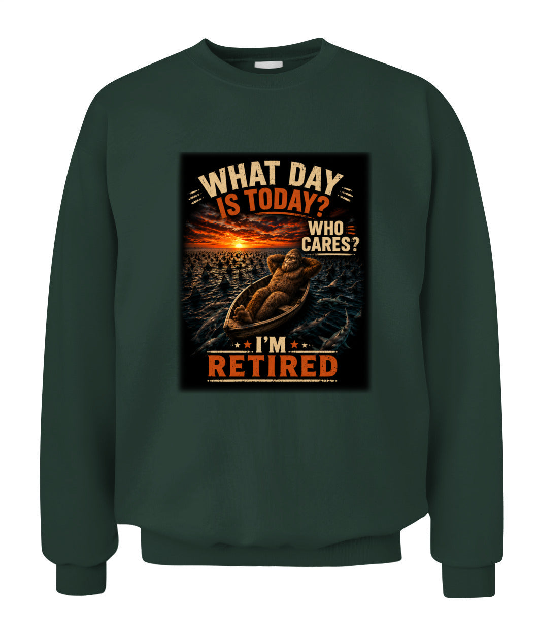 Who Cares? I'm Retired – Bigfoot Retirement Shirt