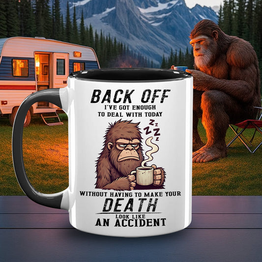Personalized Bigfoot Legend In Trees Accent Mug