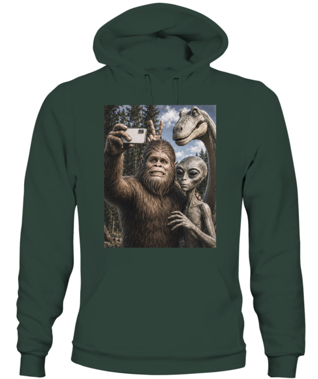 Legendary Creatures Selfie – Retro Outdoor Humor Tee
