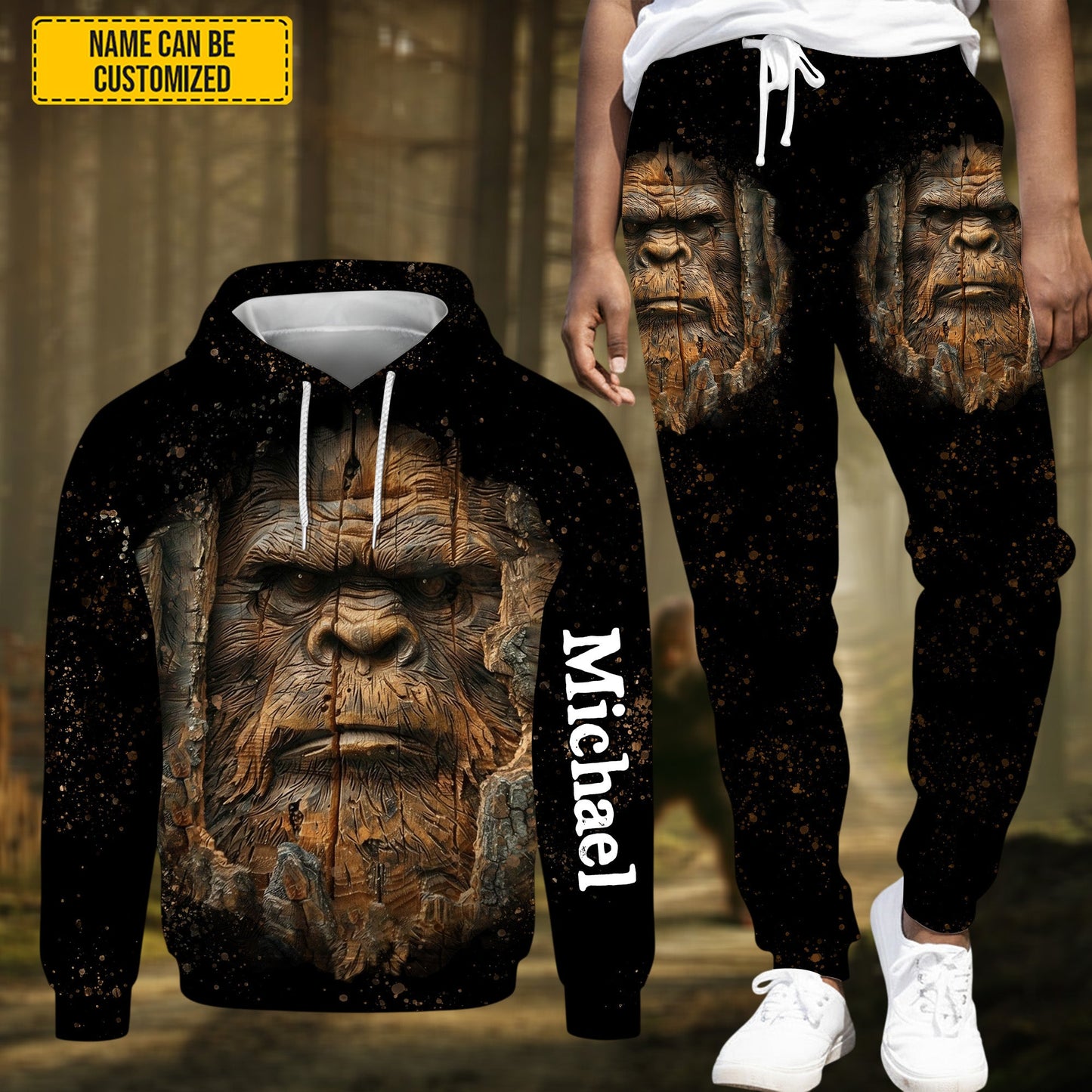 Personalized Bigfoot Hoodie and Sweatpants Set