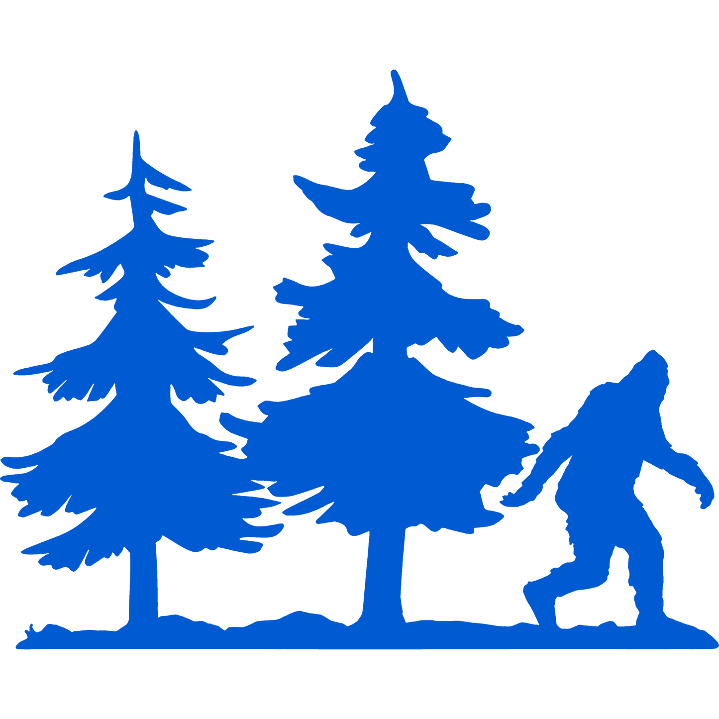 Bigfoot Forest Scene Vinyl Sticker
