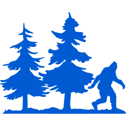 Bigfoot Forest Scene Vinyl Sticker
