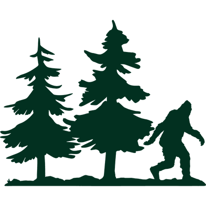 Bigfoot Forest Scene Vinyl Sticker