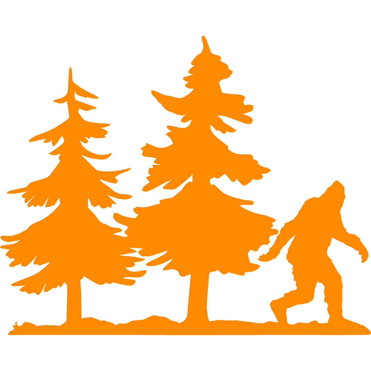Bigfoot Forest Scene Vinyl Sticker