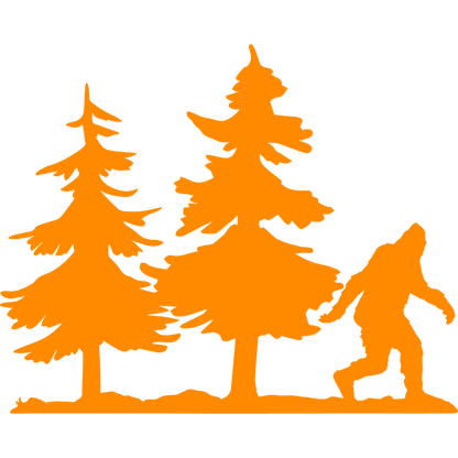Bigfoot Forest Scene Vinyl Sticker